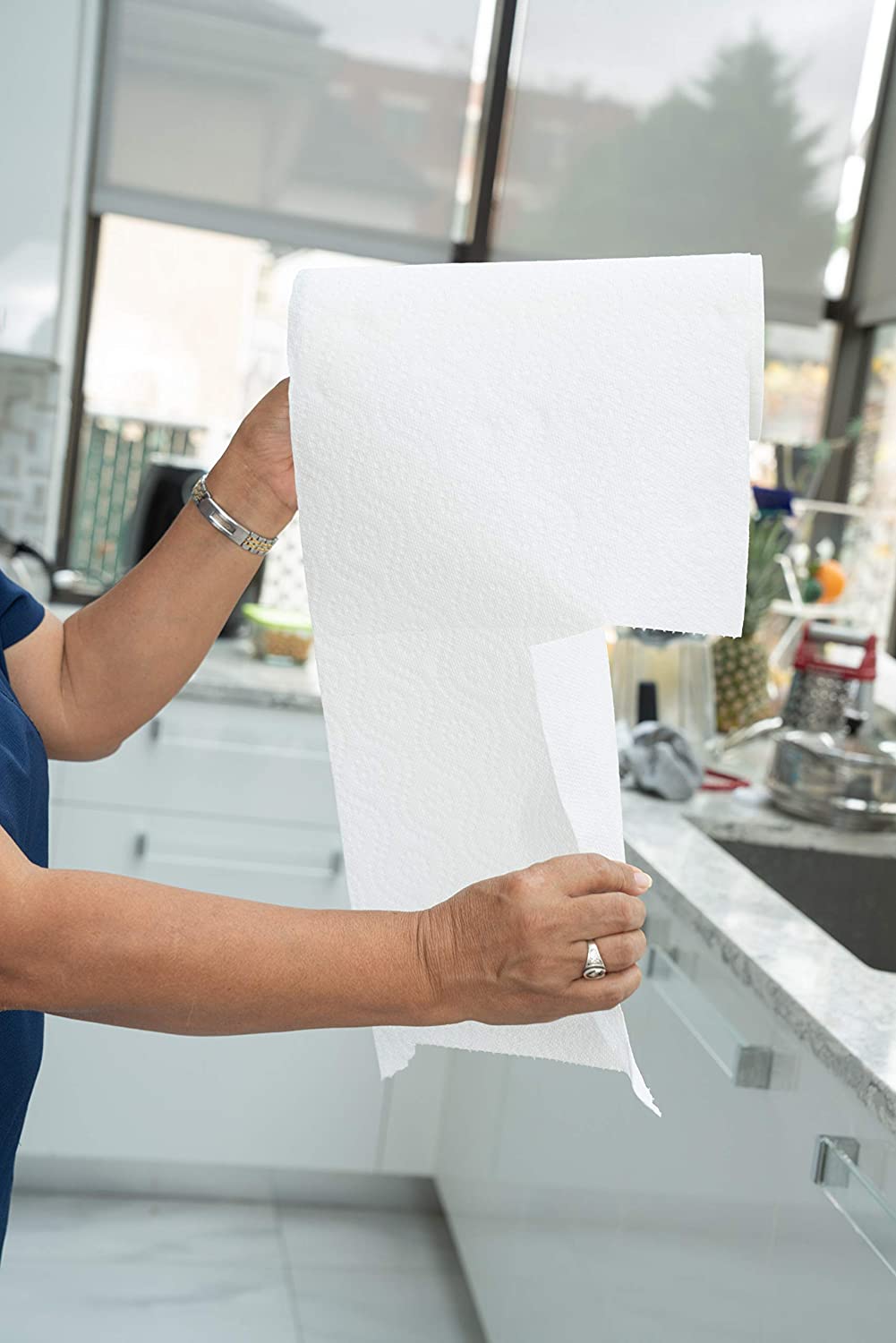 2 PLY Paper Towel Roll White Strong and Absorbent by EcoQuality