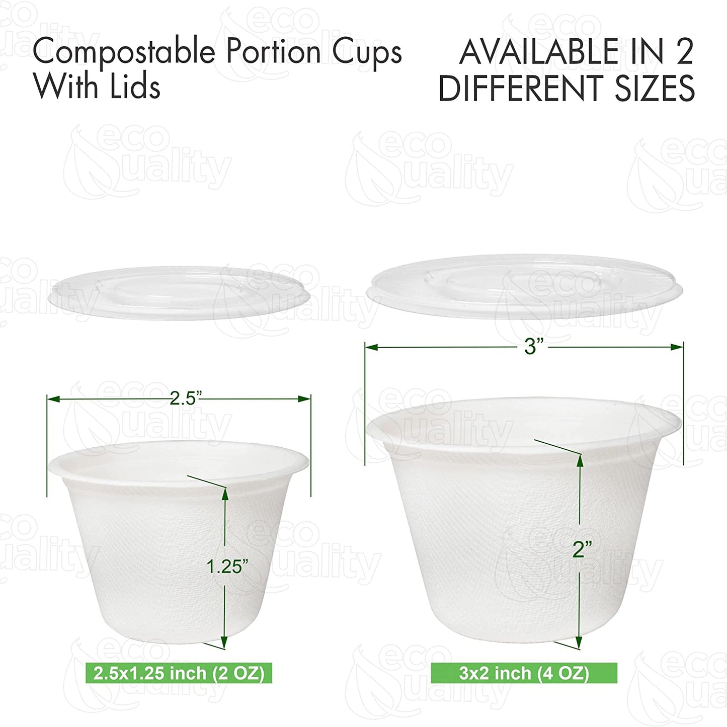 white travel size to go take out delivery souffle small paper small with lid shot cups serving Sauce sample Salad Dressing restaurant fast food Dipping pill Ice Cream mouthwash medicine Measuring leakproof Leak Resistant ketchup mustard hot sauce food packaging solution jello slime Food Storage DIY Disposable Portion Cups with lid condiment Compostable Biodegradable Bagasse Sugarcane artsandcraft