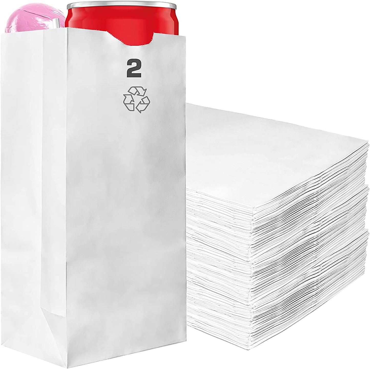 2 pound disposable bag White Paper Bags white Paper Shopping Bags foldable paper bag catering bags white kraft paper bag 1 pound candy bag snack bag gift bags DIY Bags arts and craft Sandwich Bag white paper bag party favor bag lunch bag togo bag takeout bag Restaurant supplies paper garbage bags Kraft Paper Bags kraft grocery bags Household Supplies