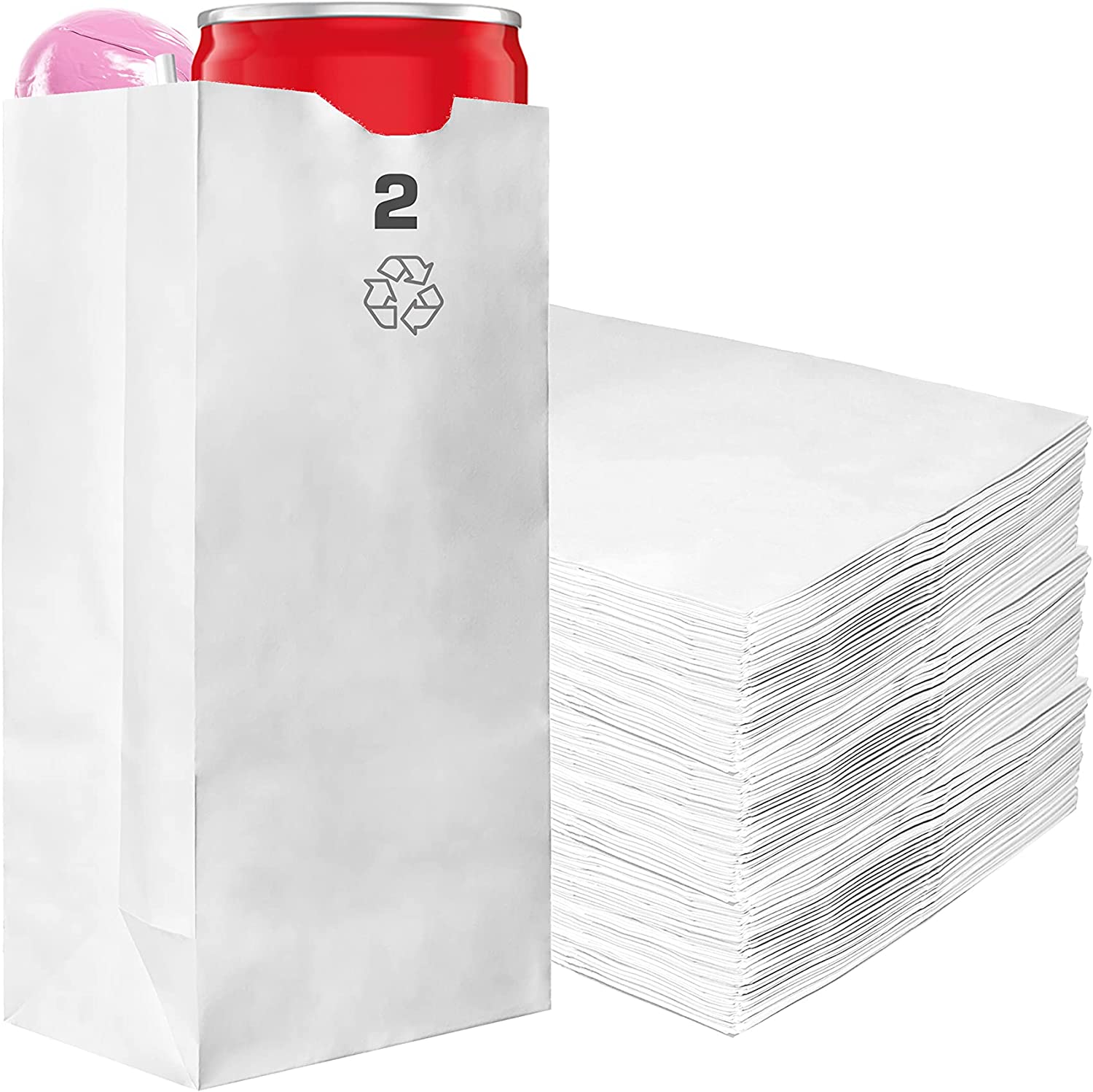 2 pound disposable bag White Paper Bags white Paper Shopping Bags foldable paper bag catering bags white kraft paper bag 1 pound candy bag snack bag gift bags DIY Bags arts and craft Sandwich Bag white paper bag party favor bag lunch bag togo bag takeout bag Restaurant supplies paper garbage bags Kraft Paper Bags kraft grocery bags Household Supplies