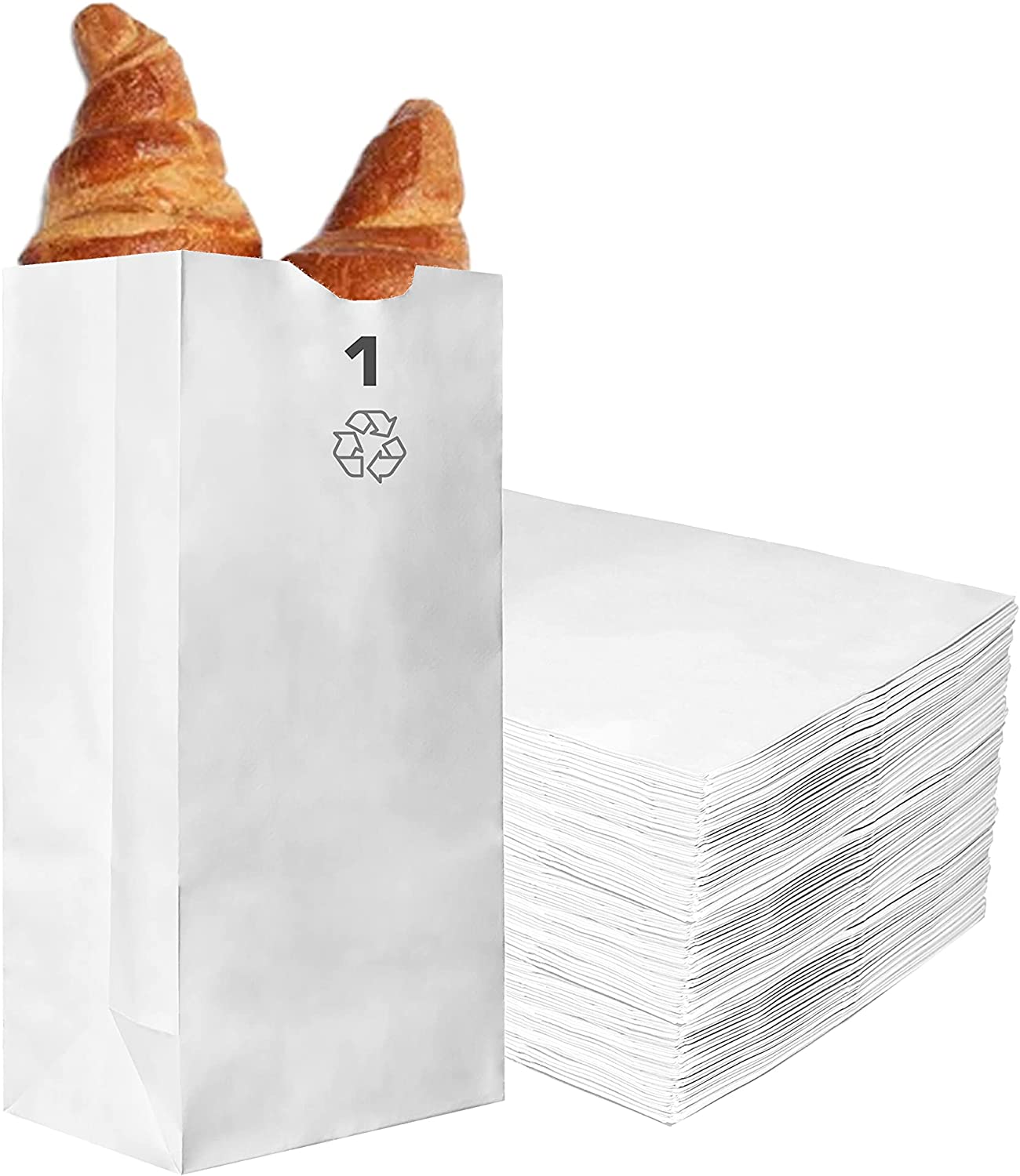 disposable bag White Paper Bags white Paper Shopping Bags foldable paper bag catering bags white kraft paper bag 1 pound candy bag snack bag gift bags DIY Bags arts and craft Sandwich Bag white paper bag party favor bag lunch bag togo bag takeout bag Restaurant supplies paper garbage bags Kraft Paper Bags kraft grocery bags Household Supplies