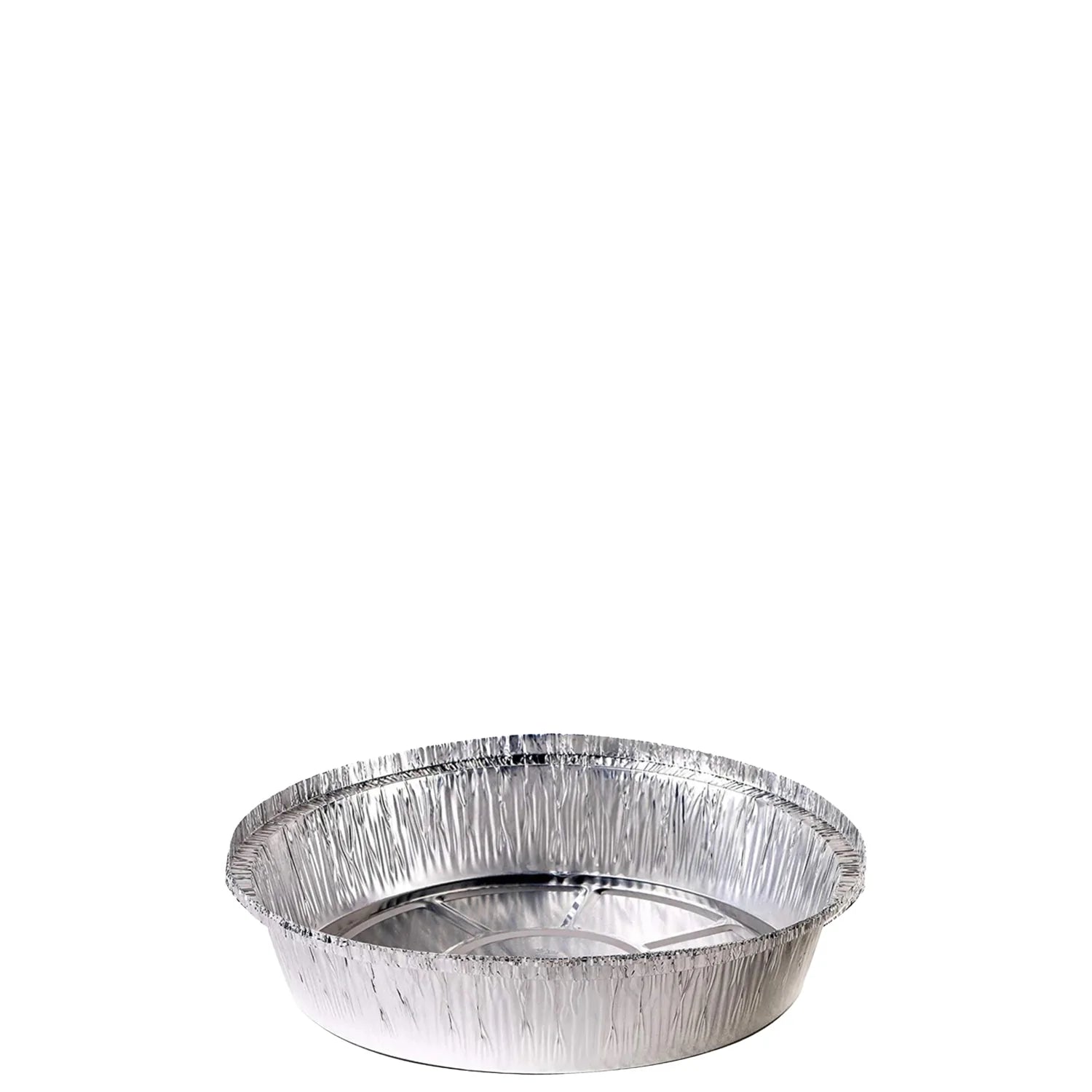 Restaurant Meal Prep Food Trucks Caterers Buffet serve Cold hot food affordable bulk economical commercial wholesale freezer safe reusable recyclable High Quality Recyclable Aluminum Take out to go container tin Round Foil Aluminum Pan ecoquality Baking Oven Cake Supplies heavy duty strong sturdy dinner lunch breakfast  entrees, appetizers, sides, or even desserts container hemmed edges silver stackable round leak proof  7 inches diameter 22 fluid ounces oz