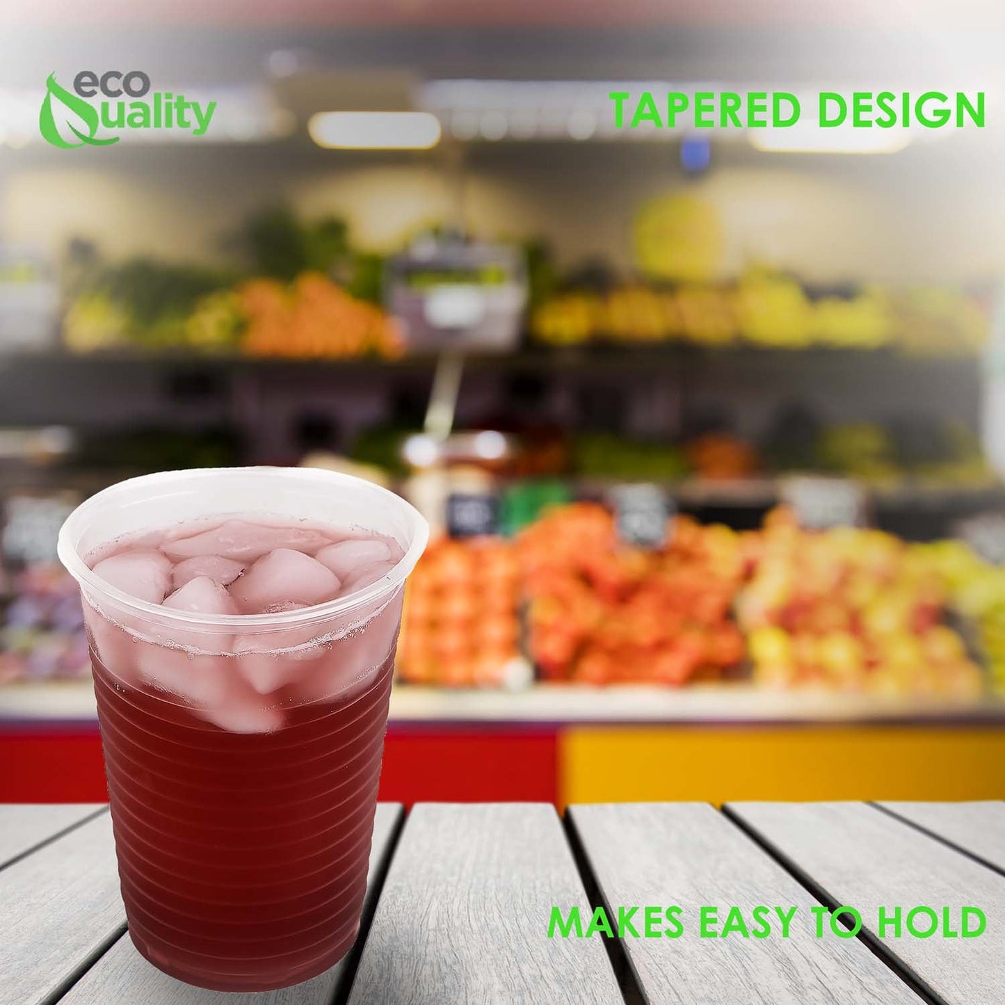 [100] Translucent Plastic Cups - Disposable 7 ounce Cold Drink Party Cups - Cold Drink, Soda Cups, Party Cups, Water Cups, Drinking Cups for Home, Office, Events, Parties and Takeout