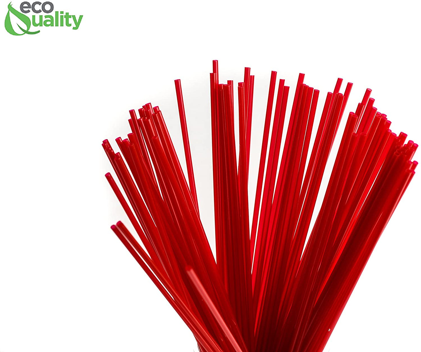 Compostable Plastic Stirrer, Bio Degradable, Eco Friendly, Sip Stirrer, Bar Stirrer, Sip Straw, For Coffee, Cocktail, Latte and Tea - Red