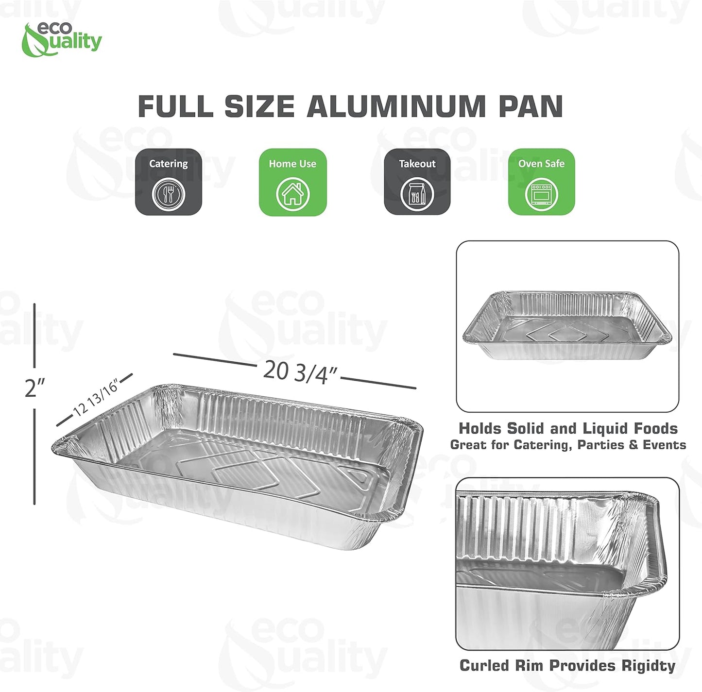21 x 13 Disposable Aluminum Foil Full Size Shallow Pans