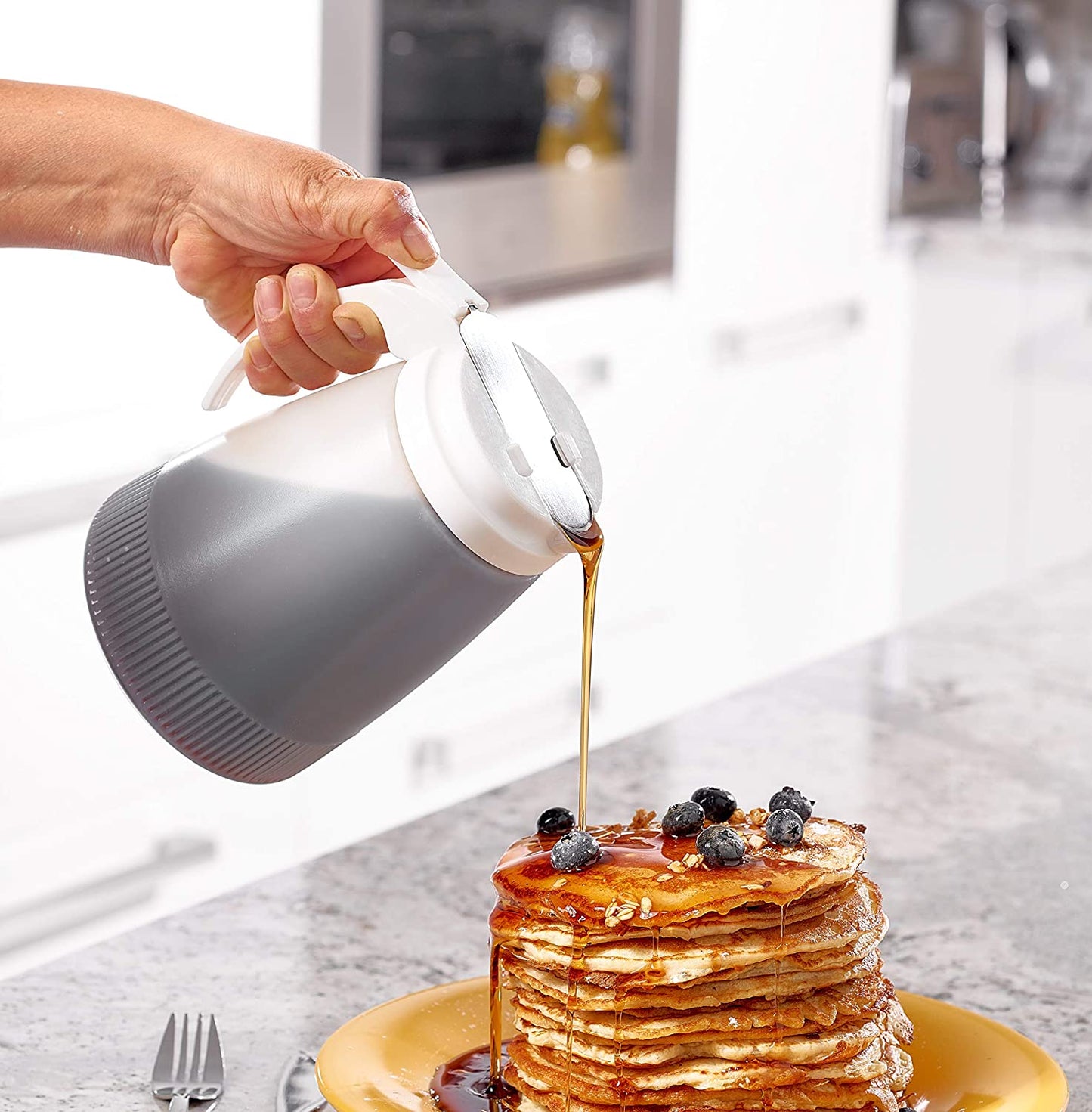 Syrup Dispenser with Lids Syrup Dispenser Plastic Dispenser household diner restaurant food truck fast food Food Service Restaurant Commercial Kitchen Catering Restaurant Cafe Buffet Event Party affordable bulk economical commercial wholesale 32oz 48oz