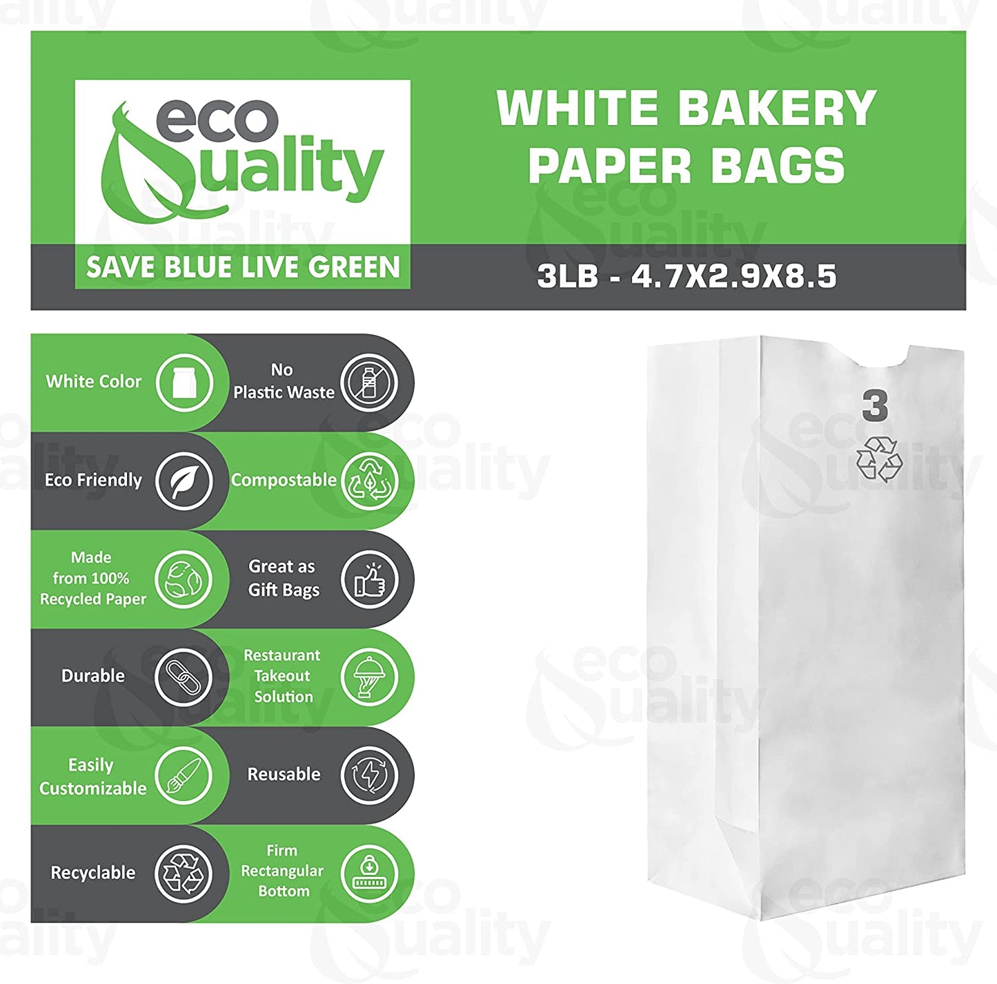 disposable bag White Paper Bags white Paper Shopping Bags foldable paper bag catering bags white kraft paper bag 1 pound candy bag snack bag gift bags DIY Bags arts and craft Sandwich Bag white paper bag party favor bag lunch bag togo bag takeout bag Restaurant supplies paper bakery bags Kraft Paper Bags kraft grocery bags Household Supplies 4 pound hero bread paper tall long bag 3 pound