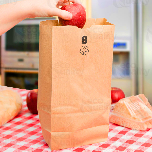 8 pound disposable bag brown Paper Bags Shopping Bags foldable catering bags brown kraft paper bag 8 pound candy bag snack bag gift bags DIY Bags arts and craft Sandwich Bag party favor bag lunch bag togo bag takeout bag Restaurant supplies paper bags Kraft Paper Bags kraft grocery bags Household Supplies compostable ecofriendly product affordable bulk economical commercial wholesale