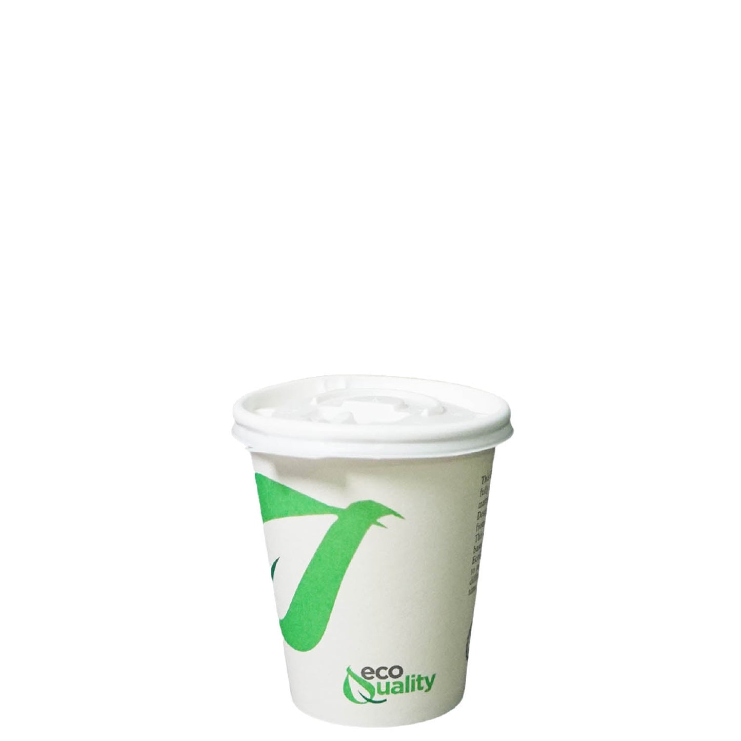 8oz Disposable Compostable Biodegradable White Paper Coffee Cups with Flat Lids