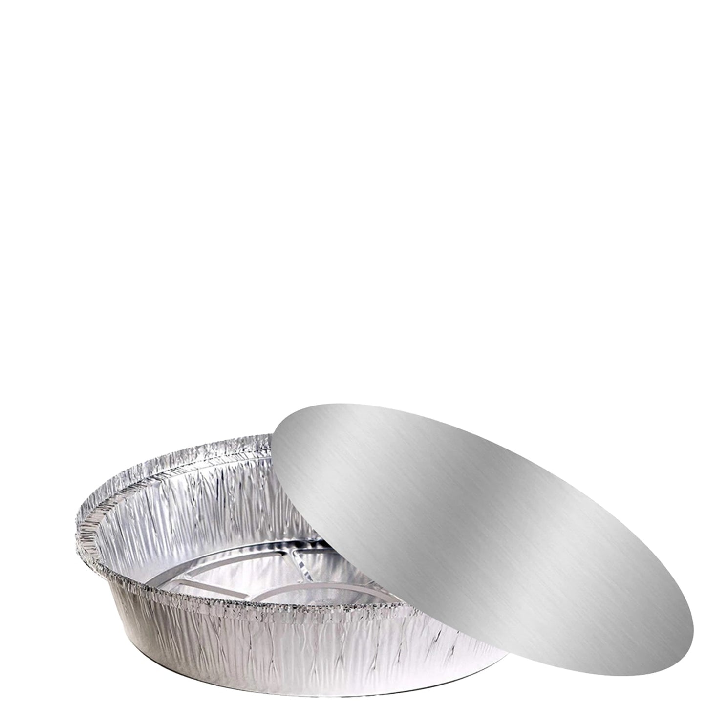 9" Disposable Aluminum Foil Round Take-Out Pans with Board Lids