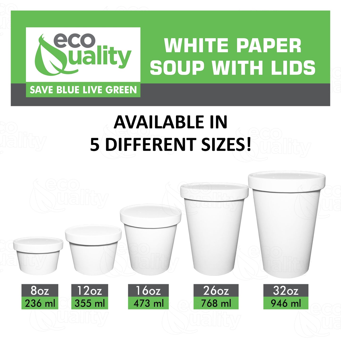 Disposable White Paper Soup Containers Ice-Cream Paper Cup With Vented Lids