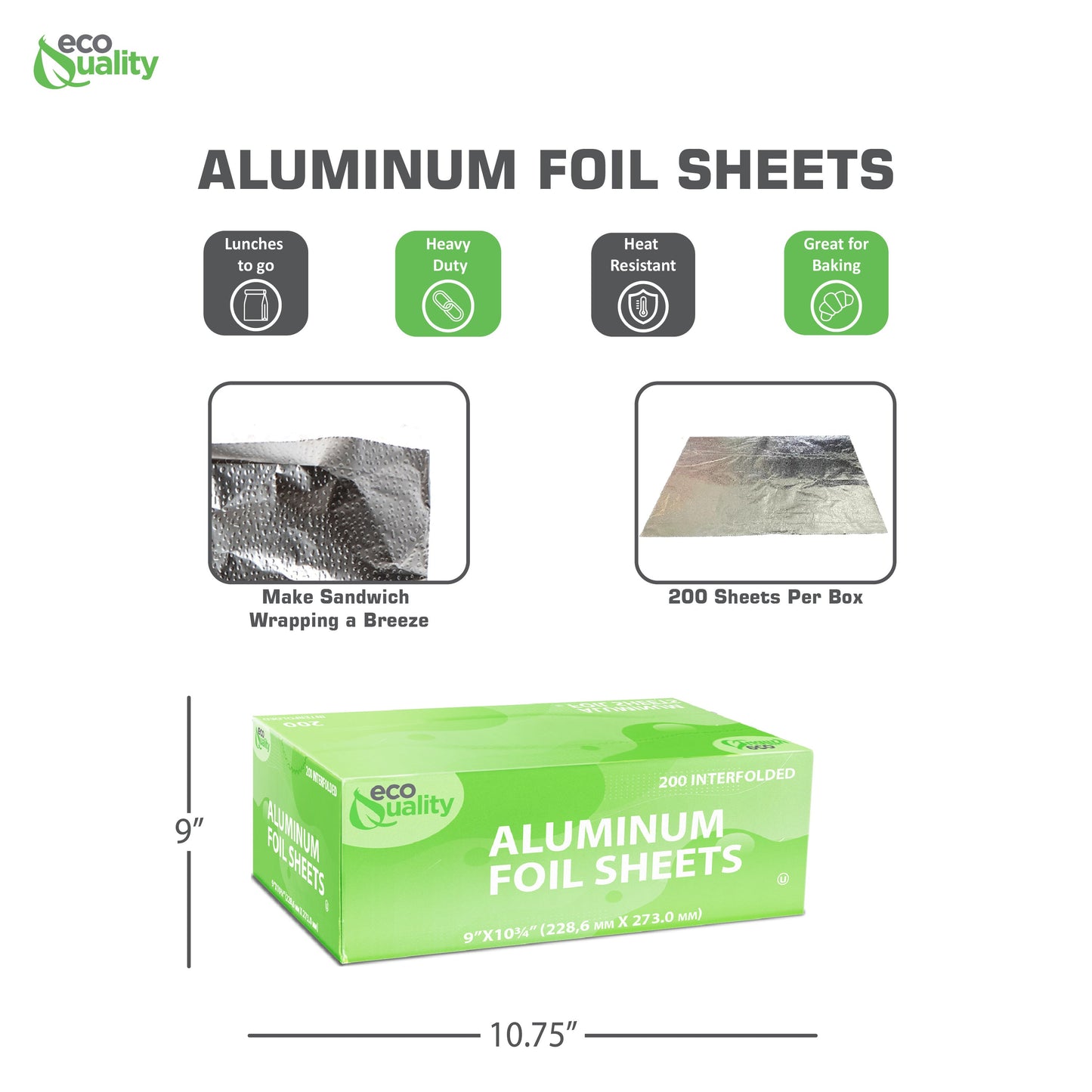 Pre Cut Pop up Heavy Duty Premium Aluminum Foil Sheets