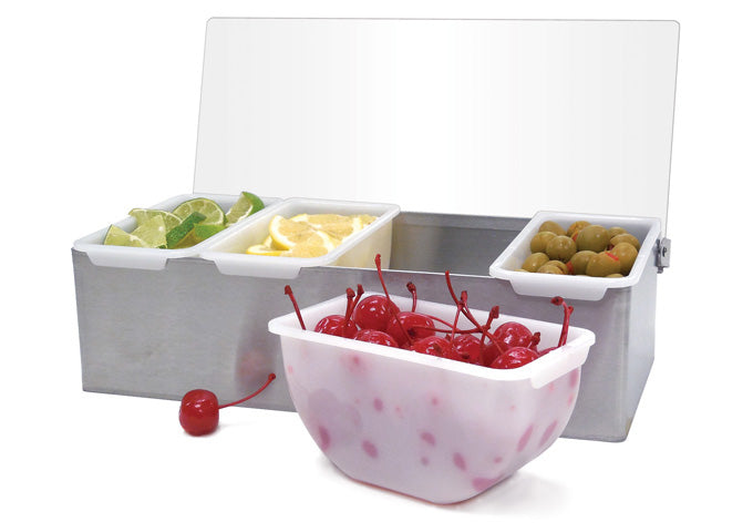 Condiment Holder, 6 Compartment, S/S Base