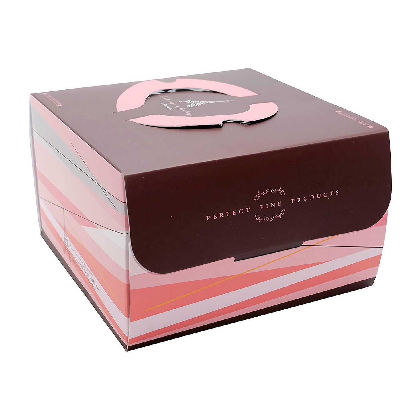 Design Bakery Cake Boxes 10 x 10 x 5 Inch - Printed Kraft Paperboard for Home or Retail