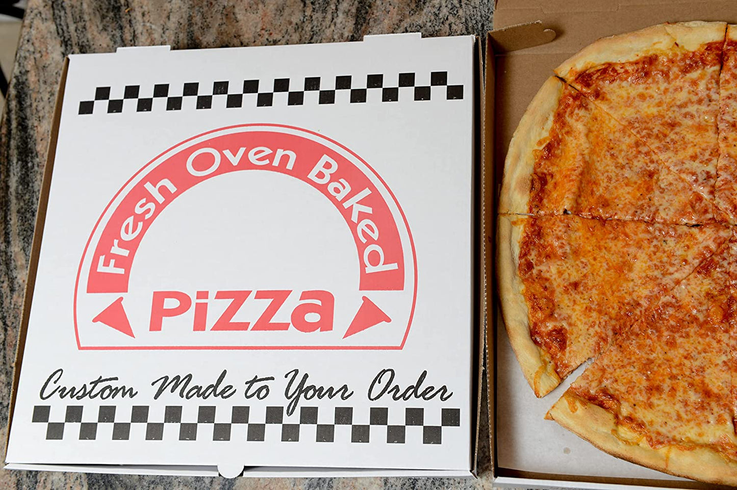 18" x 18" White Corrugated Design Cardboard Perfect Pizza Recyclable Boxes