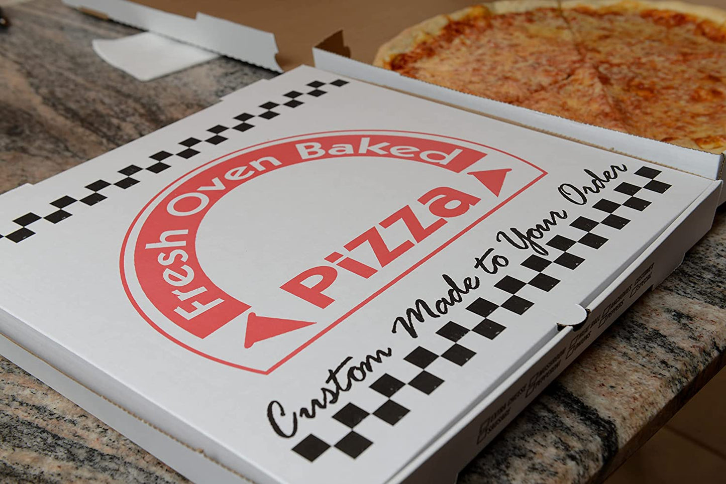 18" x 18" White Corrugated Design Cardboard Perfect Pizza Recyclable Boxes