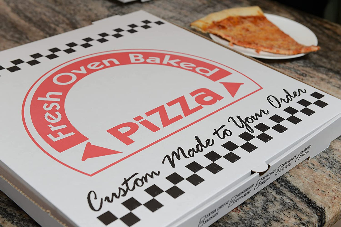 18" x 18" White Corrugated Design Cardboard Perfect Pizza Recyclable Boxes
