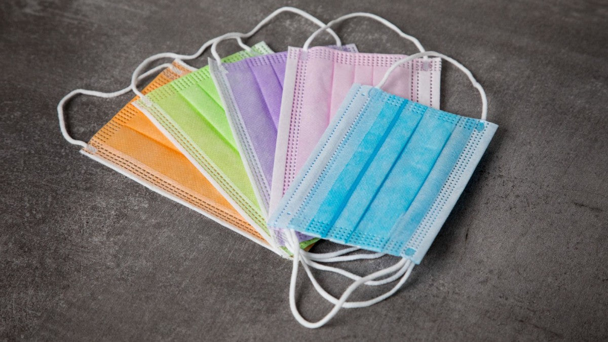 3-PLY Protective Earloop Face Masks for Kids with 6 Colors Pink, Yellow, Green, Blue, White, Kids Cartoon All in One Box 50/Case
