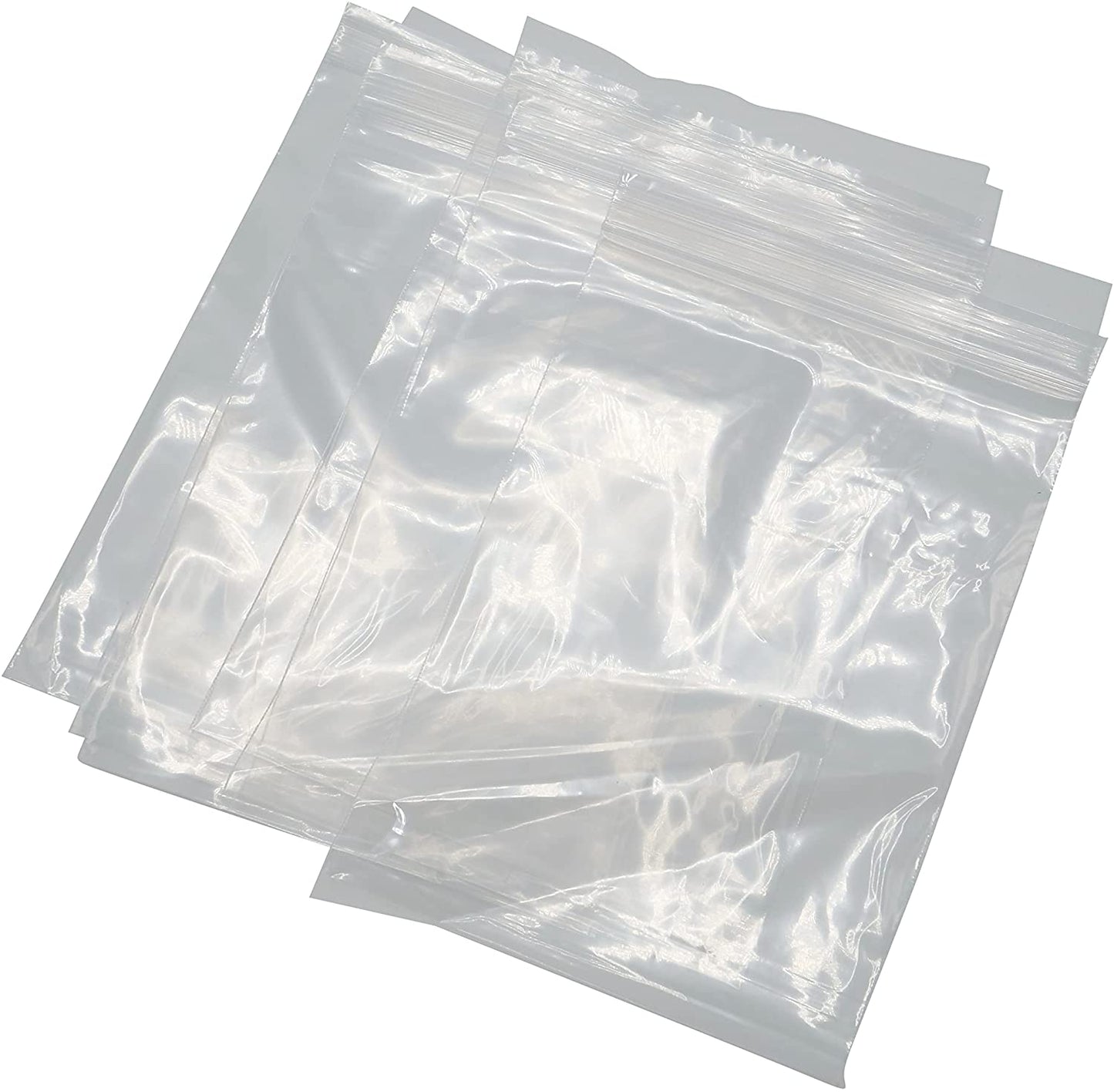 Clear Reclosable Zip Poly Plastic Bags - Clear Resealable Storage Ziplock Bags - Great for Envelops, Bakery, Candy, Cookies and Post Cards