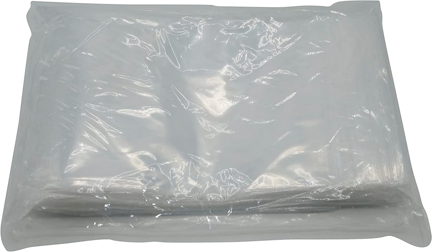 Clear Reclosable Zip Poly Plastic Bags - Clear Resealable Storage Ziplock Bags - Great for Envelops, Bakery, Candy, Cookies and Post Cards