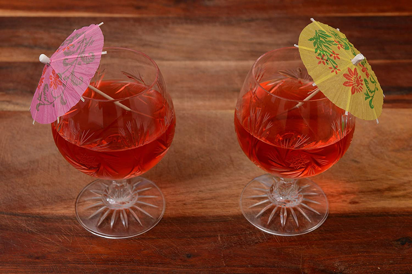 Multi Color Cocktail Umbrella Picks - Elegant Drink Umbrellas, Parasol Cocktail Picks, Toothpicks, Bar Supplies, Party Supplies, Cupcake Toppers by EcoQuality (4 Inches)