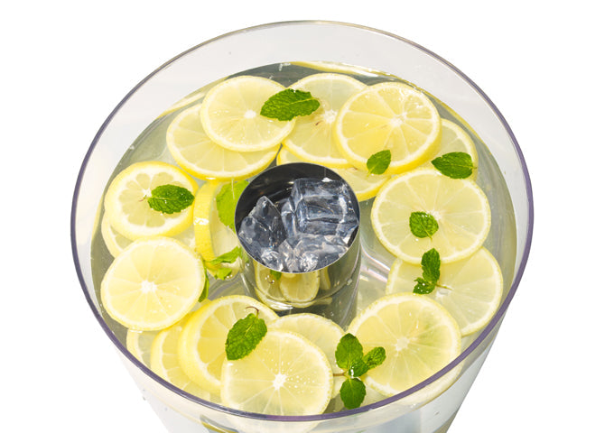 Beverage Dispenser with Ice Core, 2-1/4 Gallons with Stainless Steel Base