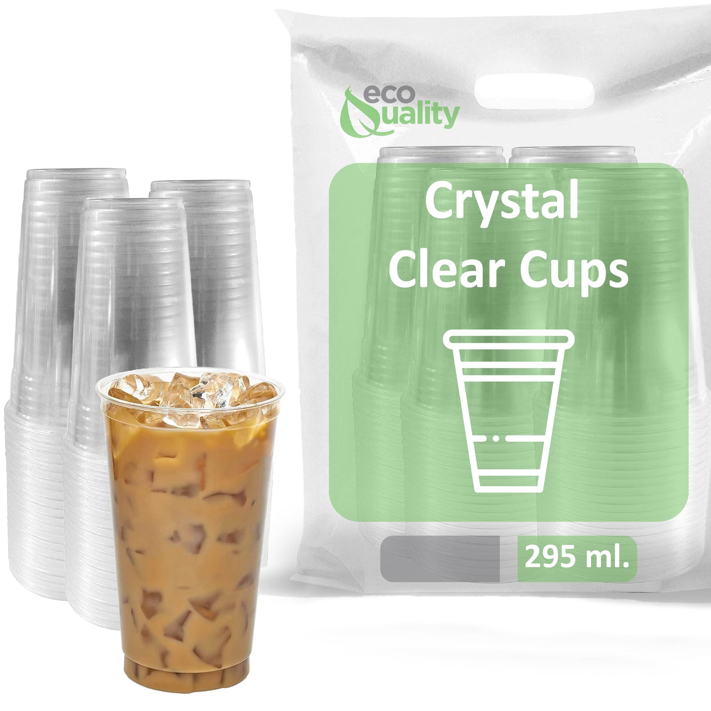 10oz Disposable Pet Clear Plastic Smoothie Cups