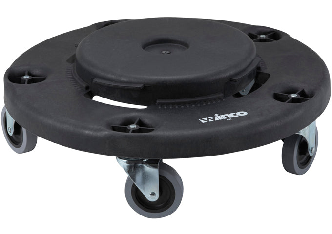 Round Plastic Trash Can Dolly 18 inches - Transport for Trash Cans