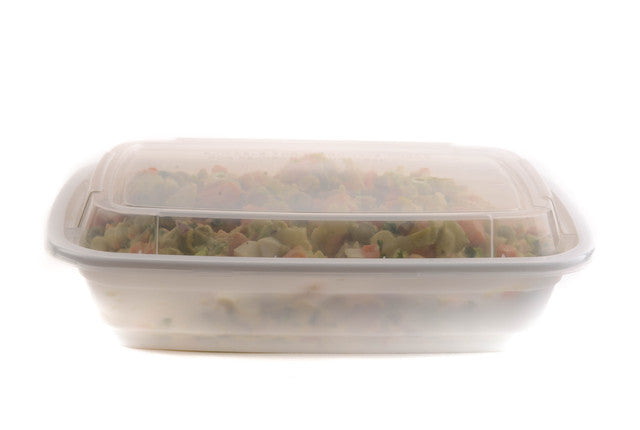 38oz White Microwavable Food Storage Rectangular Meal Prep Container with Lids Great for Reusable Lunch Box, Leak Proof Restaurant Take-Out, Catering