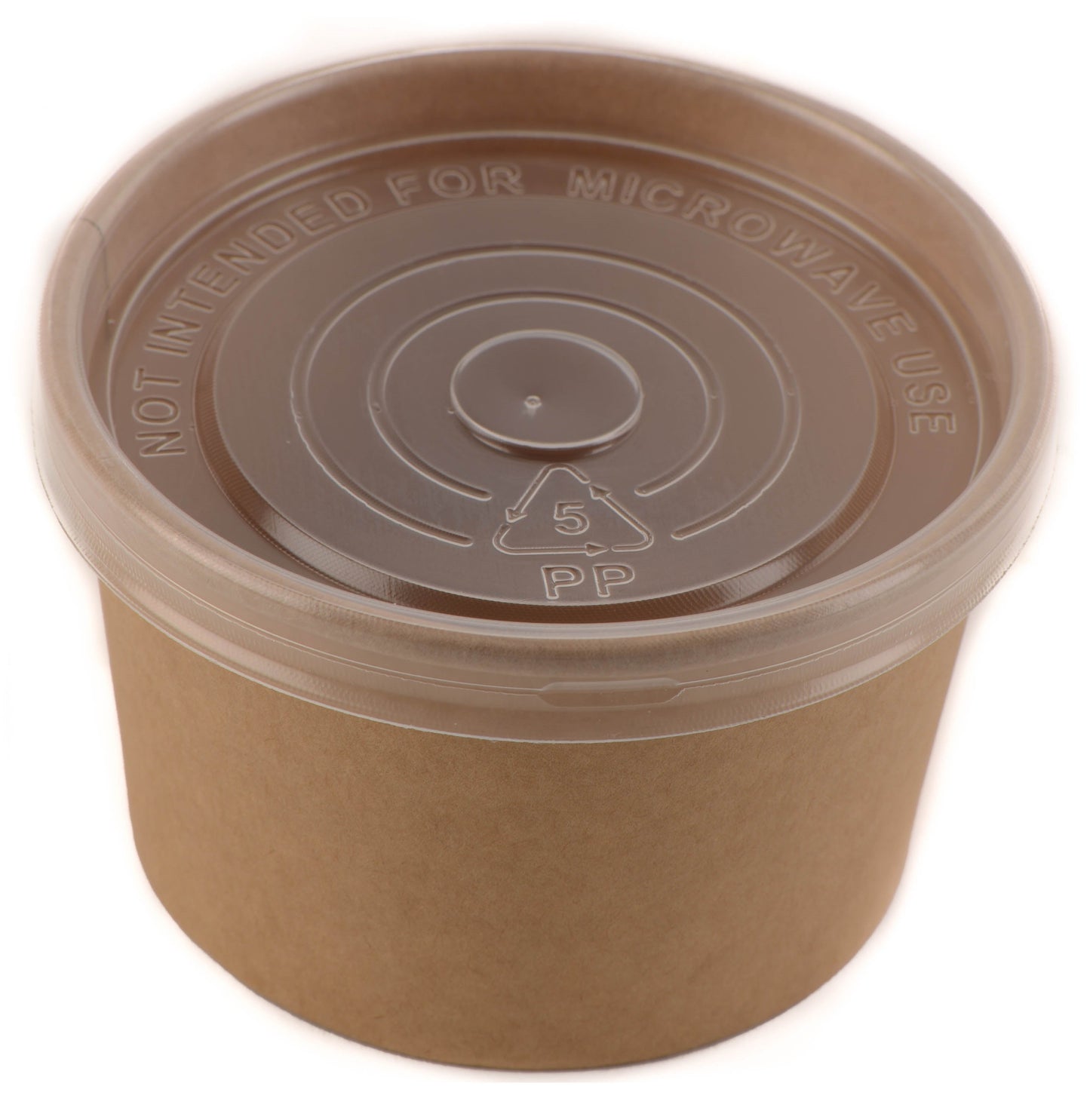 Disposable Kraft Paper Soup Containers with Plastic Lids - Kraft Paper Ice Cream Containers / Yogurt Cups with Plastic Lids (8oz, 12oz, 16oz, 26oz, 32oz)