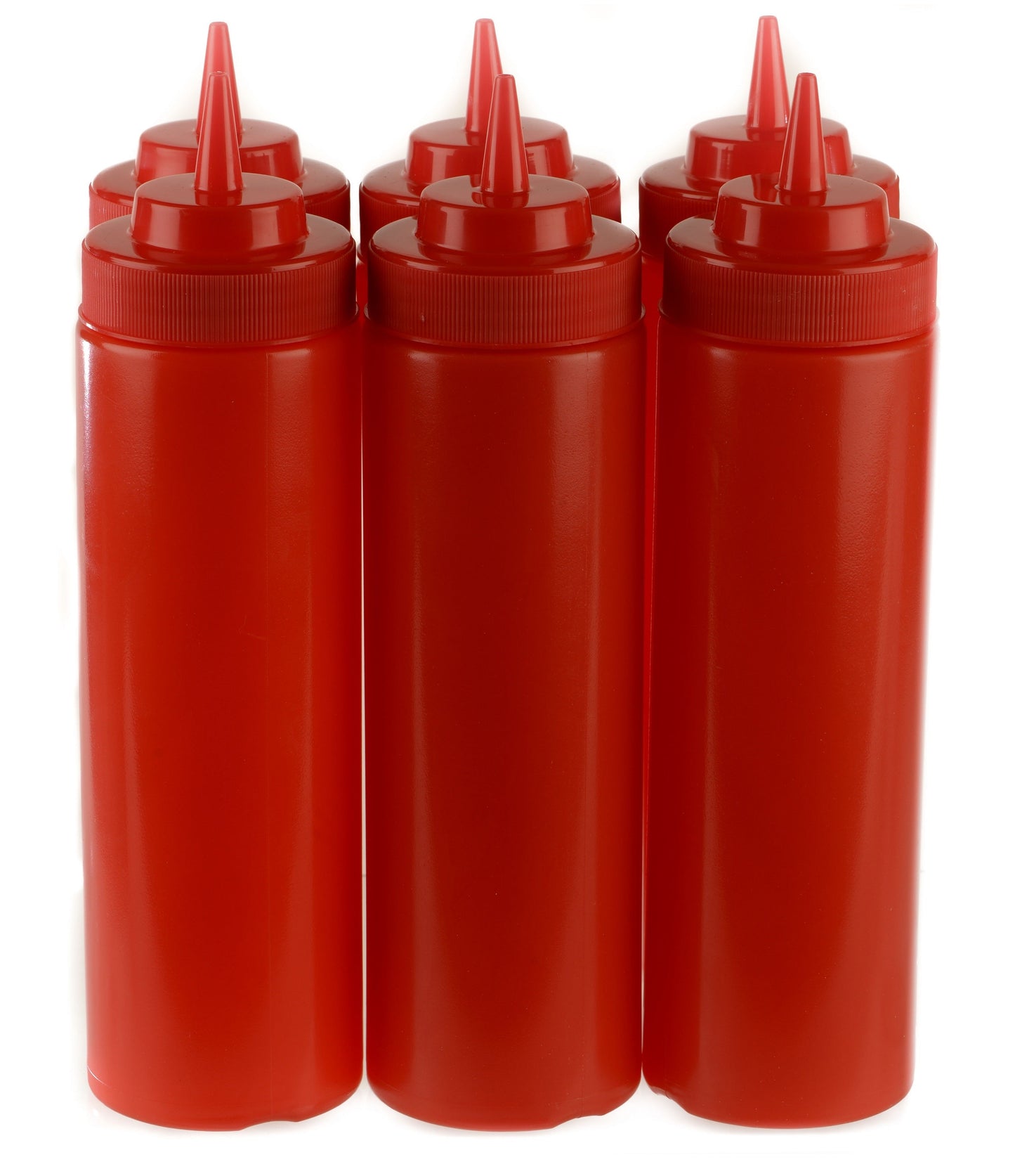 24 Oz Red Plastic Condiment Squeeze Bottles Squirt Bottle for Sauces, Dressing, Arts and Crafts, Ketchup, Mustard, Oil, BBQ - Reusable