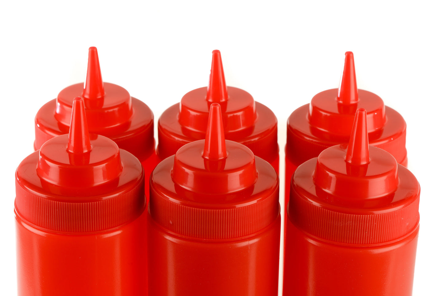 24 Oz Red Plastic Condiment Squeeze Bottles Squirt Bottle for Sauces, Dressing, Arts and Crafts, Ketchup, Mustard, Oil, BBQ - Reusable