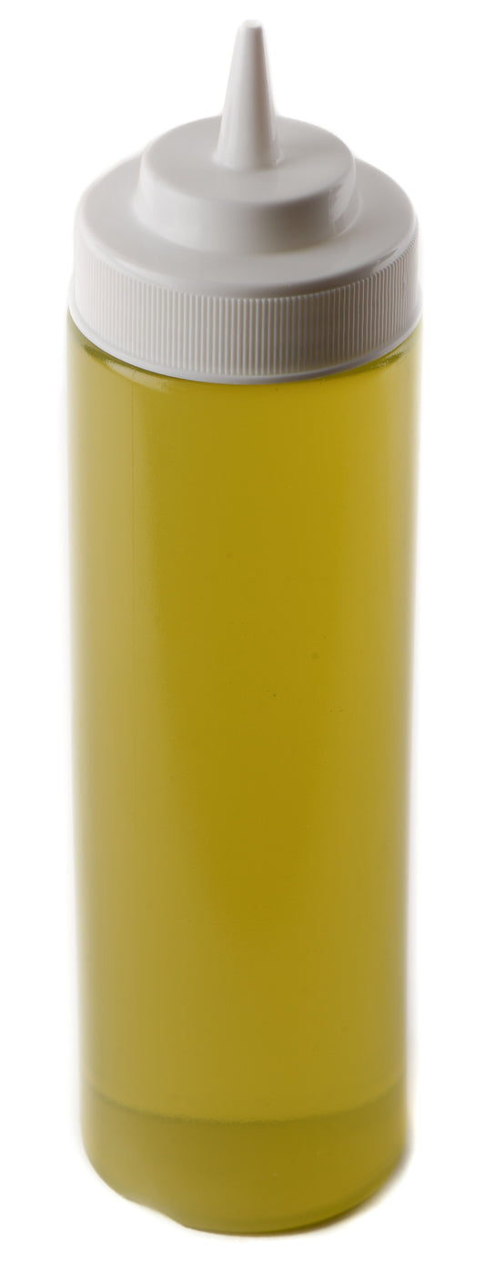 24 Oz Clear Plastic Condiment Squeeze Bottles, Squirt Bottle for Sauces, Dressing - BPA Free, Dishwasher Safe
