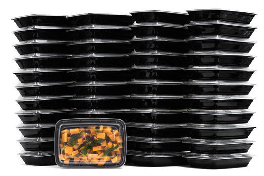 to-go boxes takeout delivery take out food storage containers Reusable Box Plastic Microwave Freezer white safe meal prep Lunch food storage solutions packaging Ecofriendly Disposable with lid black 28 oz 28 ounces economical bulk wholesale ecoquality restaurant fast food supplies nyc