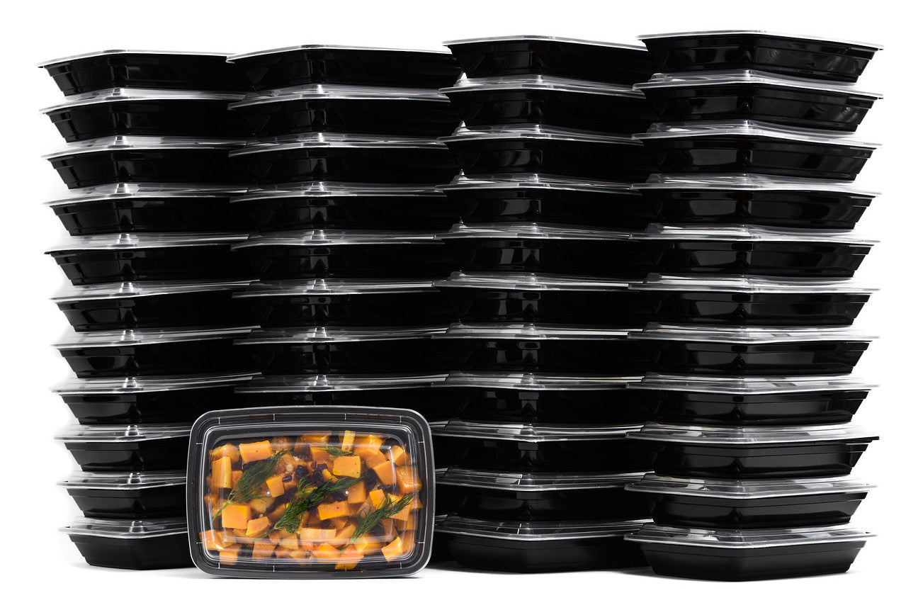 to-go boxes takeout delivery take out food storage containers Reusable Box Plastic Microwave Freezer black safe meal prep Lunch food storage solutions packaging Ecofriendly Disposable with lid black 38 oz 38 ounces economical bulk wholesale ecoquality restaurant fast food supplies nyc