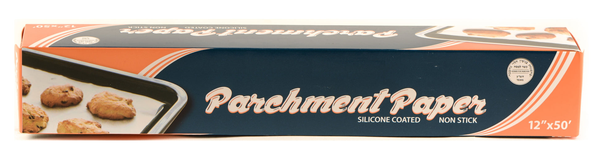 12" x 50' Premium Baking Parchment Paper, Non Stick Roll with Box Cutter household diner restaurant food truck fast food affordable bulk economical commercial wholesale