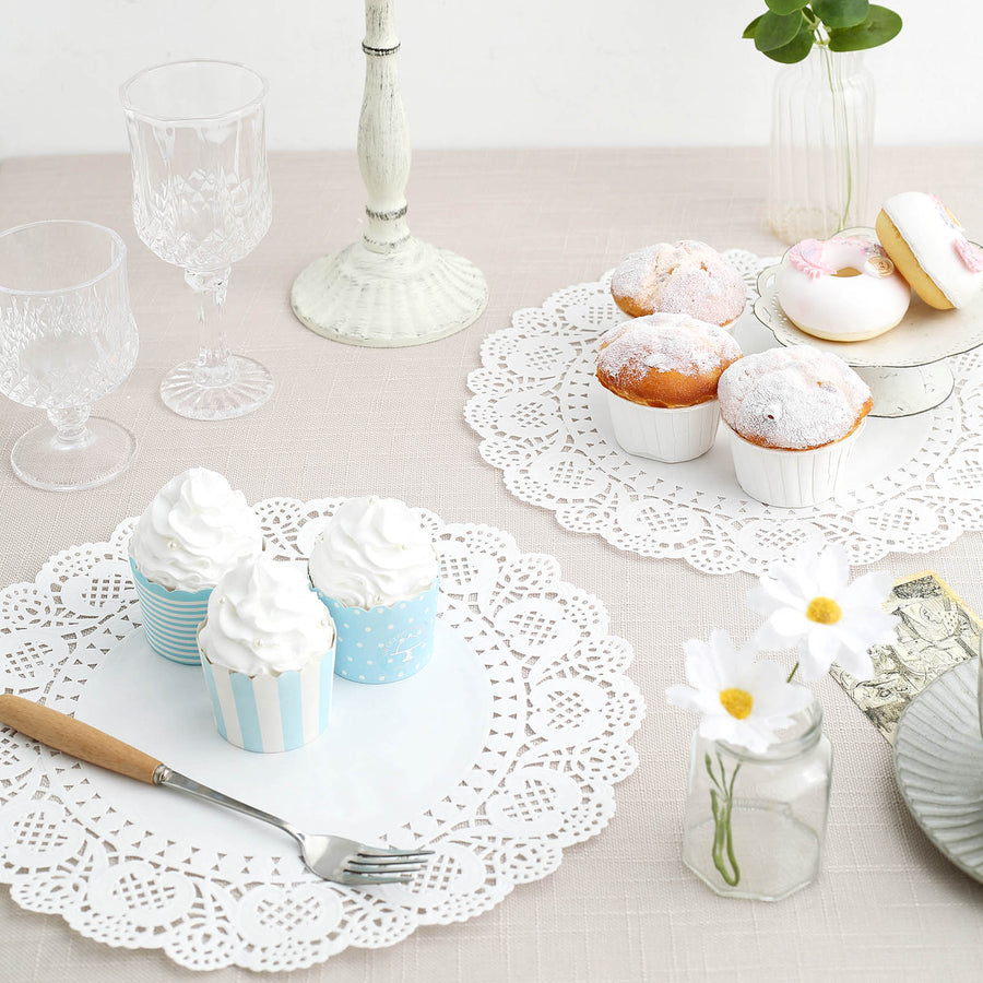 16 inch Round White Lace Paper Doilies  White Lace Placemats  Tableware  Table Setting  Table Decoration  Scrapbooking  Pastry Placemats  Paper Placemats  Lace Placemats  Lace Doilies  Gift Wrap  Food Presentation  Food Decoration  Disposable Placemats  Disposable Paper Placemats  Dessert Placemats  Classic Foodmat  Cake liner  Cake Cookies Placemat  Bakery Supplies  arts and craft