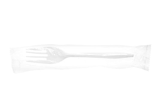 Disposable Heavy Weight Individually Poly Wrapped White Fork - Disposable Cutlery Kit, Perfect for Lunch, Meal Prep, On the Go, To go, Catering, Restaurants, BBQ and Parties by EcoQuality