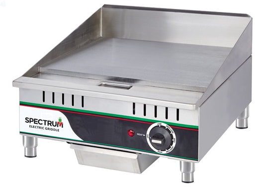 16" Countertop Electric Griddle Flat Top Plancha Grill One Heat Zone 1/2" Steel Plate 120V
