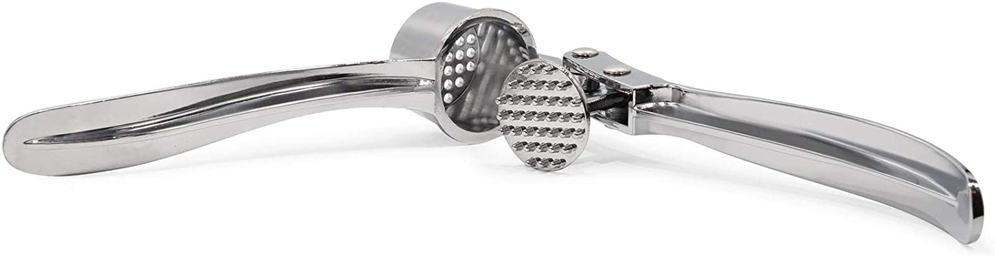 Stainless Steel Garlic Press - Professional Kitchen Garlic Crusher - Easy Squeeze, Dishwasher safe - Cooking Utensils, Clove Press and Ginger Mincer