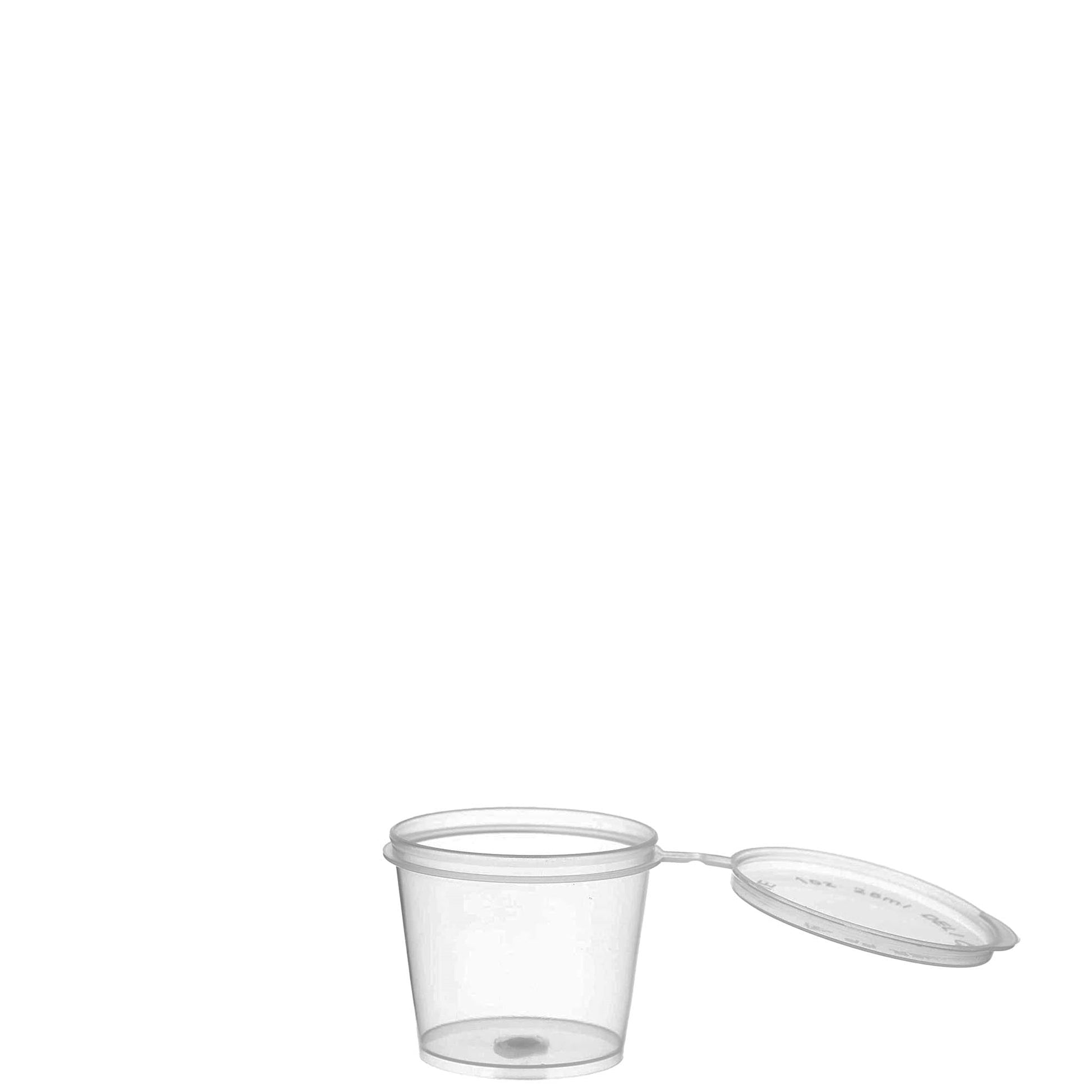 travel size To Go Take Out tasting Portion Dipping containers restaurant fast food food packaging jello shot slime storage diy small Plastic leak proof freezer safe leak proof ketchup mustard  mayo hot sauce hinged lid Disposable Portion Condiment Clear 1oz 1 ounce economical bulk wholesale ecoquality restaurant fast food supplies