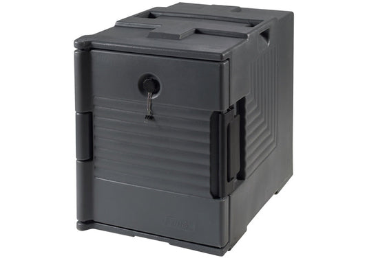 Insulated Food Carrier w/ (6) Pan Capacity, Gray - For Full Size Pans, Food Transport, Bussing