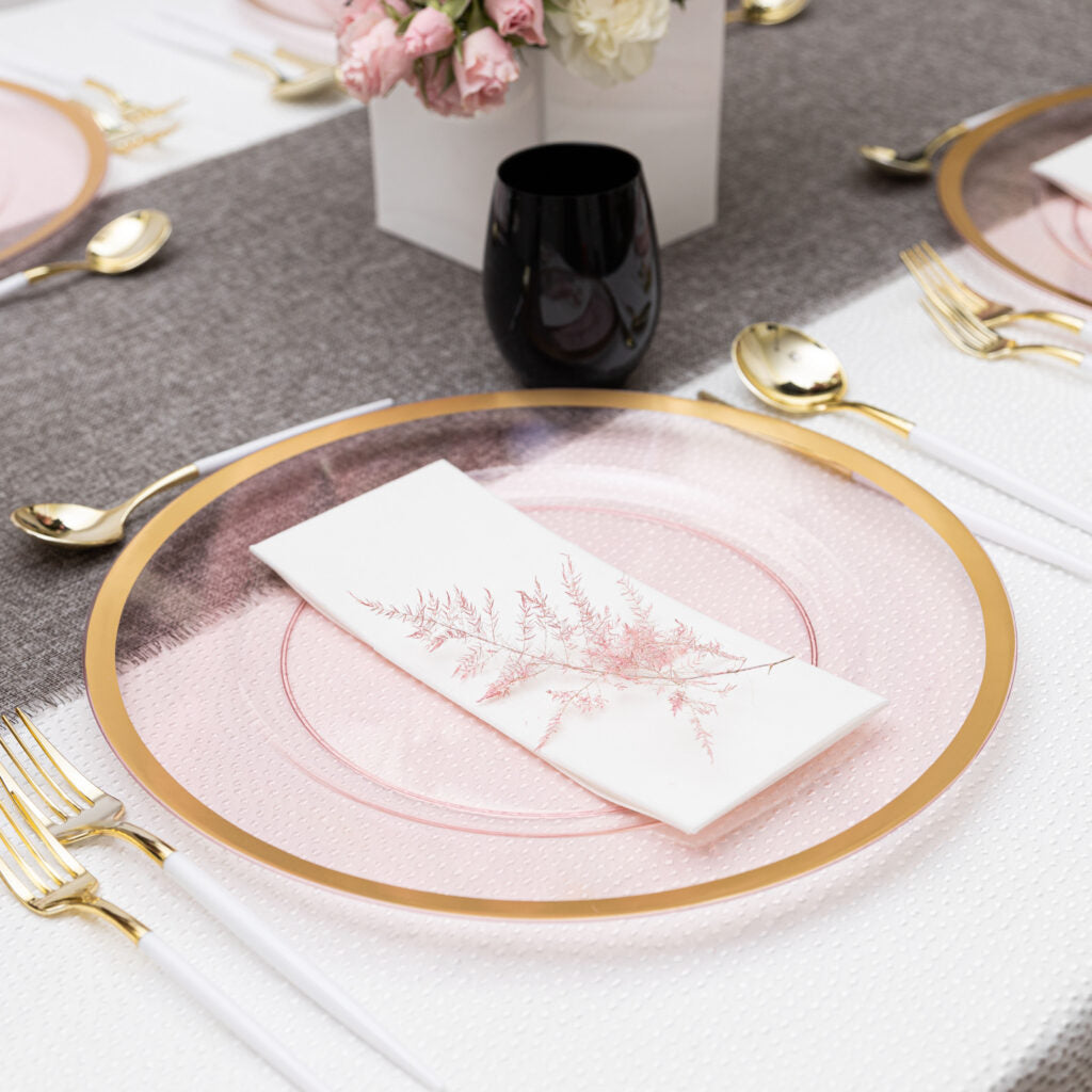 Plastic Party Charger Plates Household Supplies Disposable Plastic Charger Plates Bbq plates fancy disposable charger plates heavy duty Charger plates classic elegant sturdy Charger plates reusable wedding dinner salad dessert Charger plates catering high quality birthday anniversary charger plating