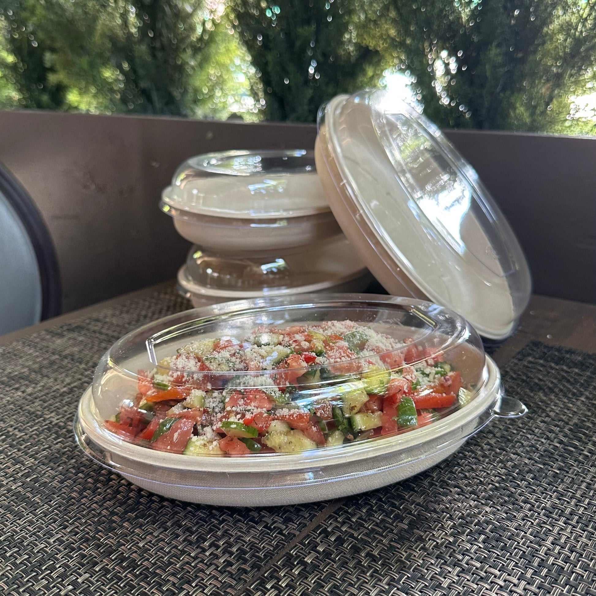 compostable zerowaste ecofriendly plasticfree kraftbowl disposableproducts Microwavesafe LeakResistant bowl Biodegradable Bowls sugarcane bowl disposable bowl heavyduty bowl salad bowl oval bowl