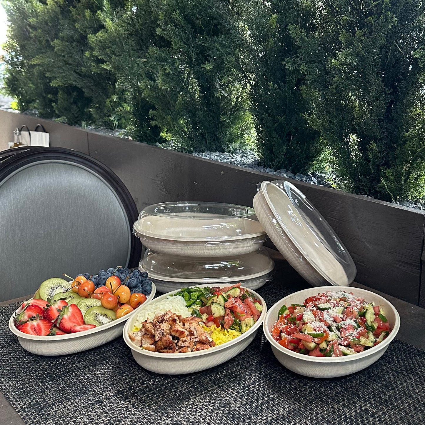 compostable zerowaste ecofriendly plasticfree kraftbowl disposableproducts Microwavesafe LeakResistant bowl Biodegradable Bowls sugarcane bowl disposable bowl heavyduty bowl salad bowl oval bowl