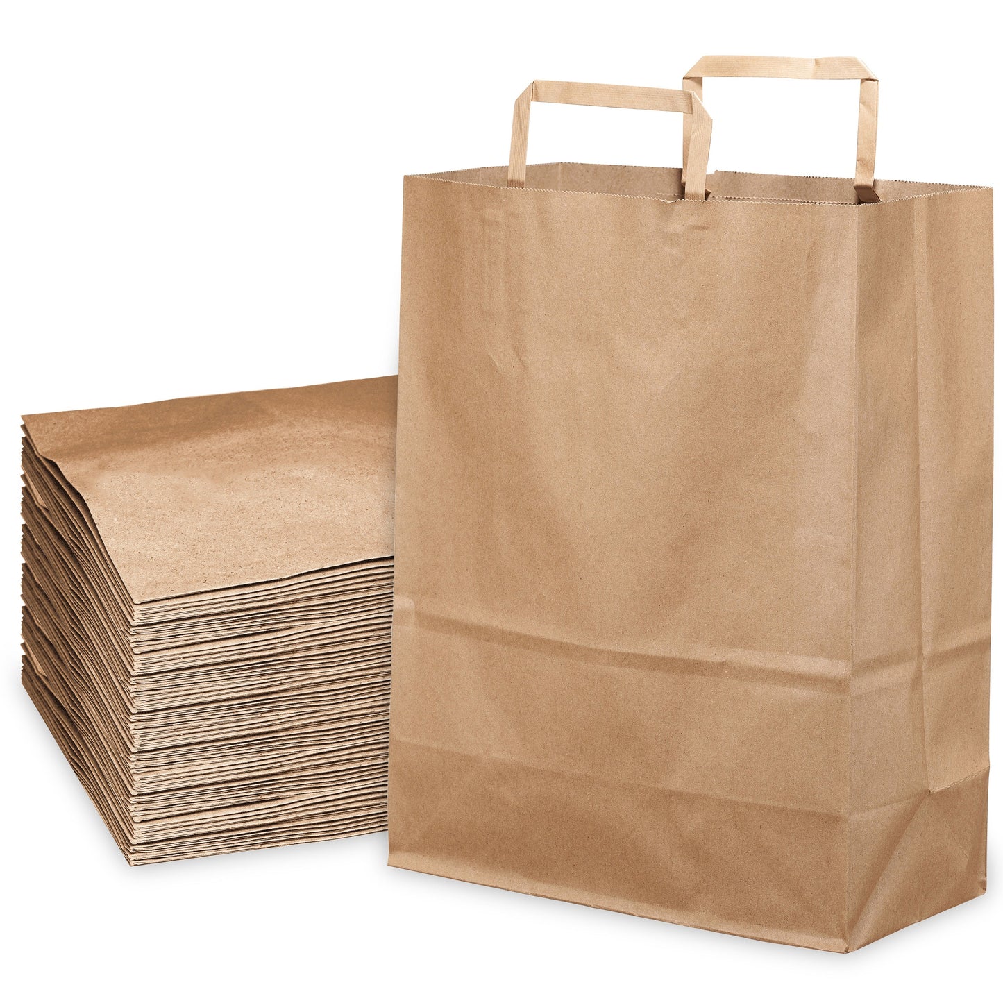 Kraft Paper Gift Bags with Paper Handles Brown Shopping Bags, Retail, Reusable, Party, Grocery Bags, Eco Friendly, Recyclable