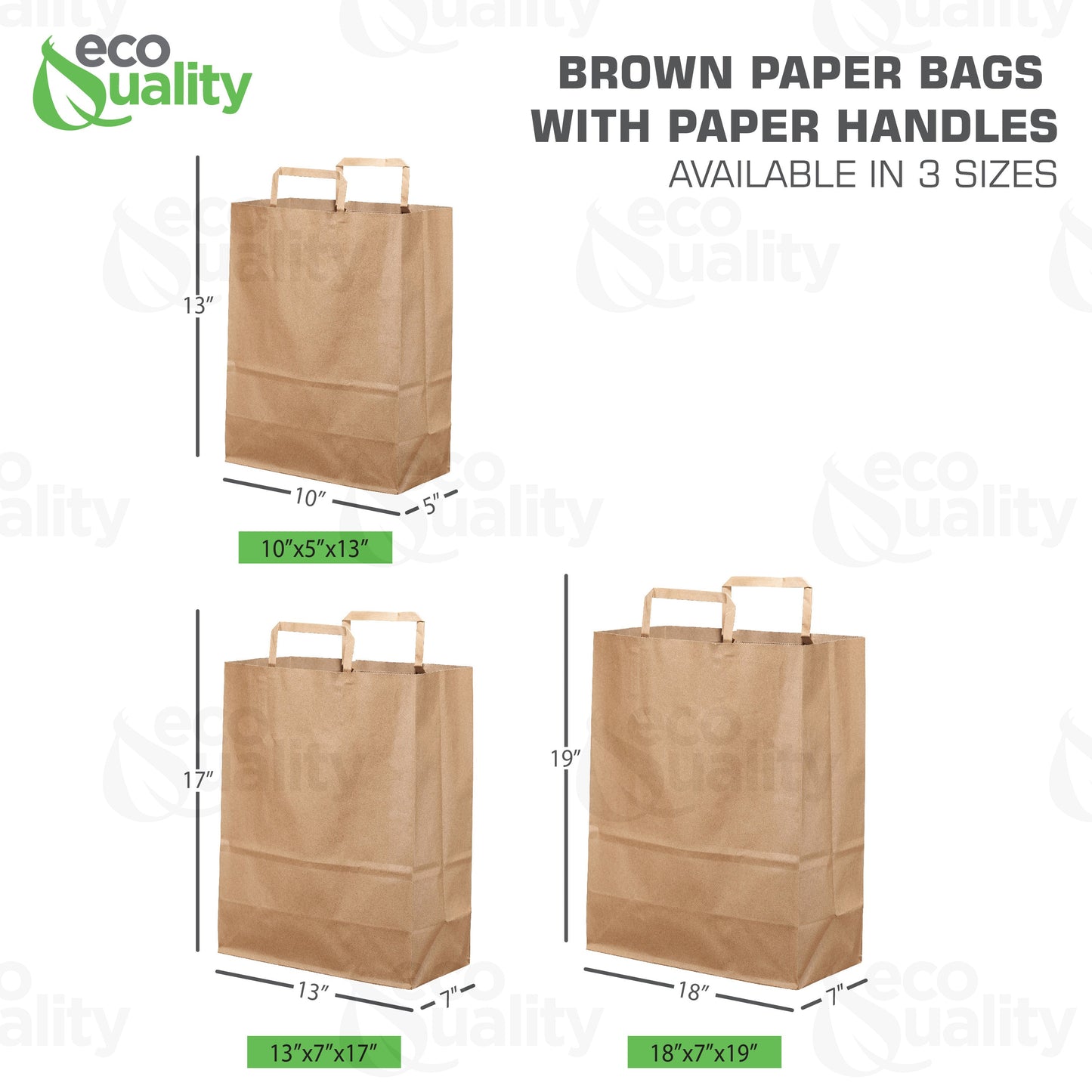 18x7x19 Jumbo Kraft Paper Gift Bags with Paper Handles Brown Shopping Bags, Retail, Reusable, Party, Grocery Bags, Eco Friendly, Recyclable