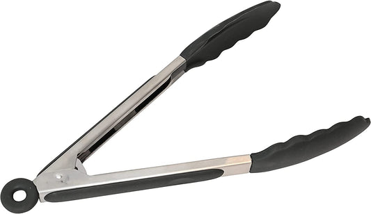 9" Premium Stainless Steel Kitchen Tongs with Silicone Tips