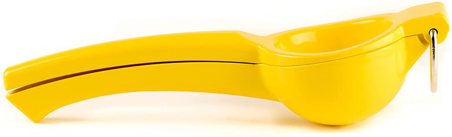 Manual Lemon Squeezer, Large Yellow Aluminum Lemon Hand Juice