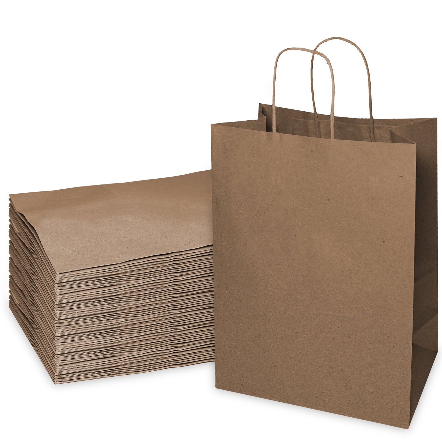 13"x7"x17" Large Kraft Paper Gift Bags with Twine Handles Brown Shopping Bags, Retail, Reusable, Party, Grocery Bags, Eco Friendly, Recyclable